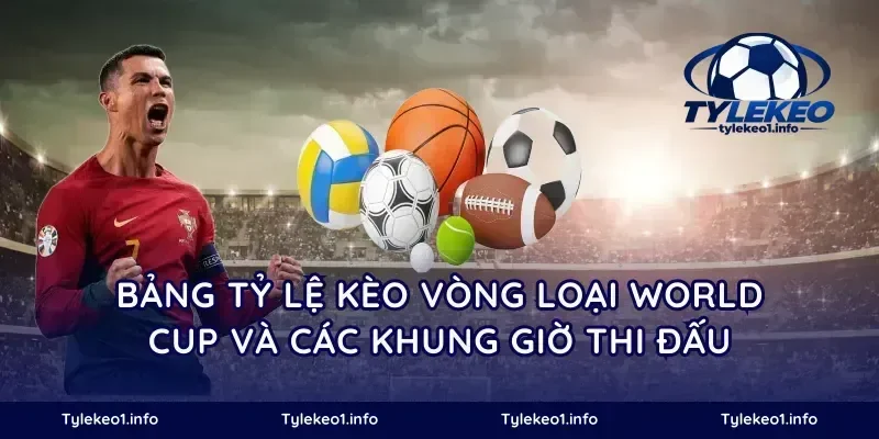 Bảng tỷ lệ kèo vòng loại world cup và các khung giờ thi đấu